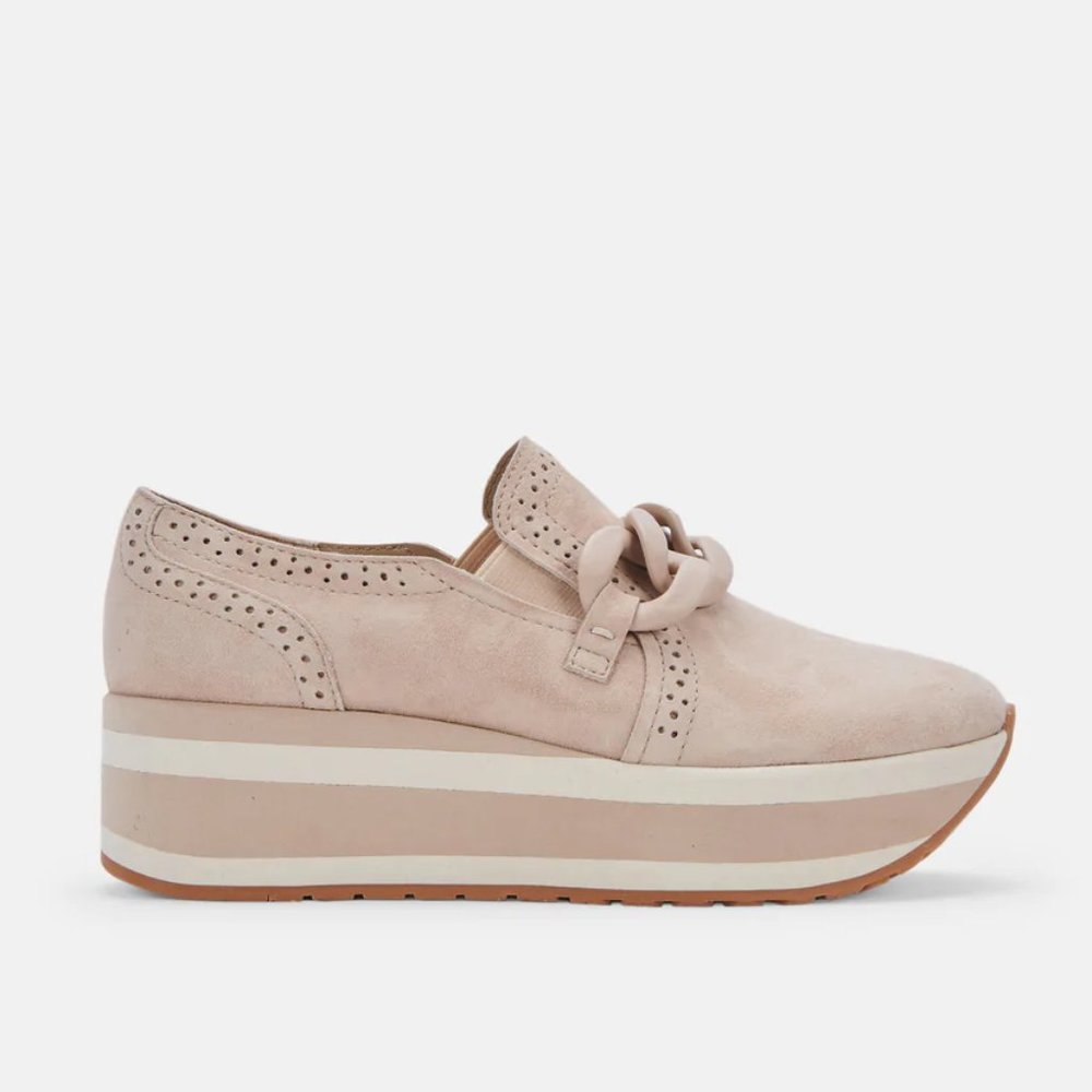 NEW Dolce Vita - Jhenee Platform Sneaker / Loafer - Dune Suede size 9